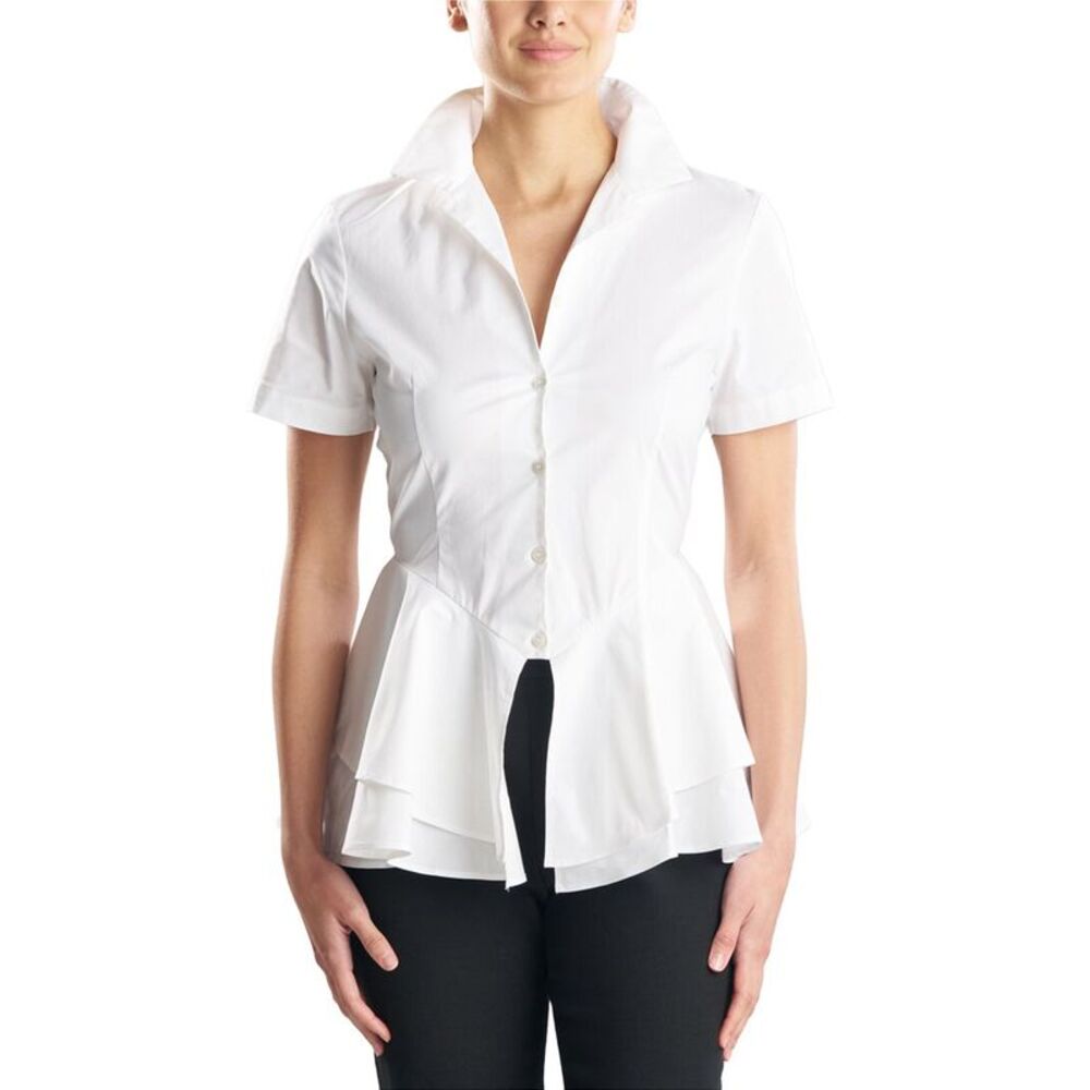Natori Womens  Poplin Shirt, White